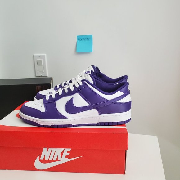 Nike Dunk Low Championship Court Purple DD1391-104 Mens Sneakers size 11.5 - Picture 3 of 4